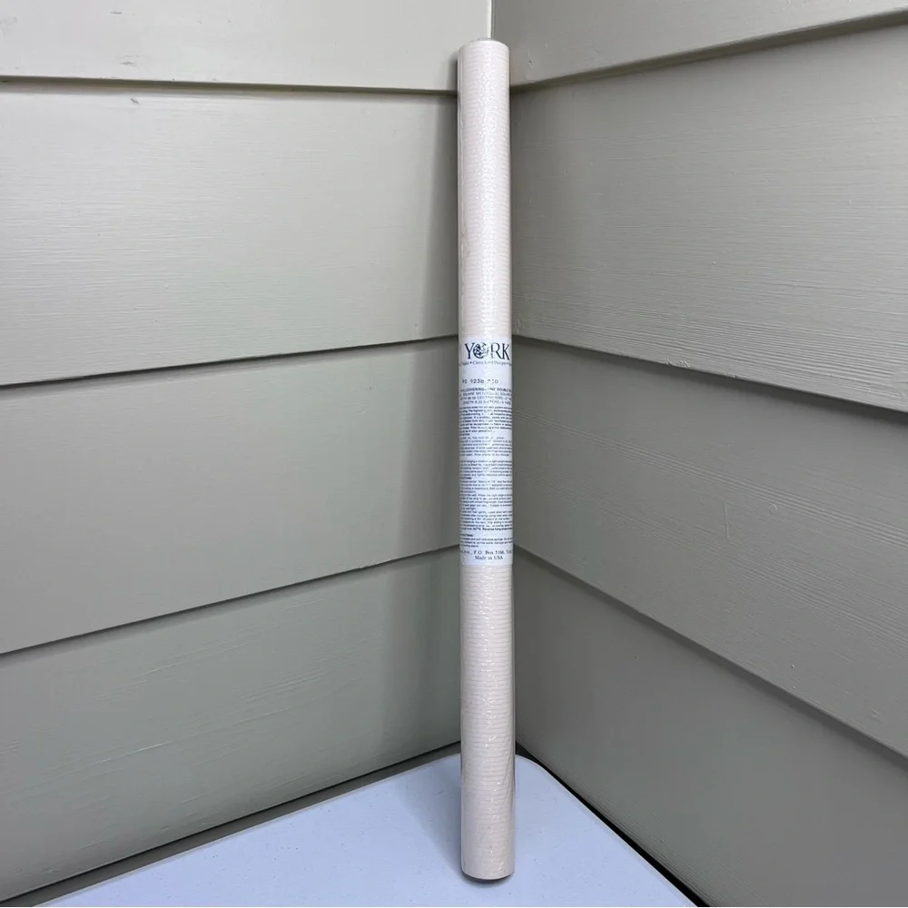York Wallcovering PD9238 R10 Stripe Silver Neutral Cream Beige New Wallpaper
